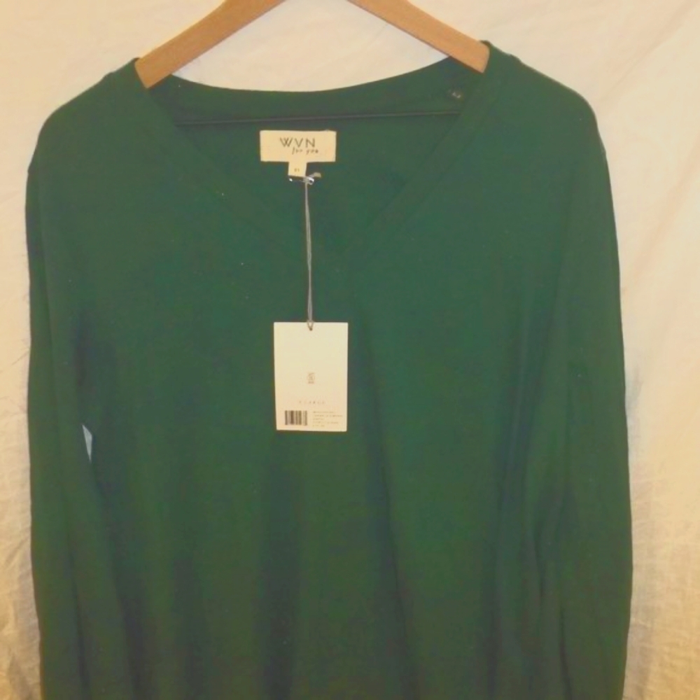 Synergy Organic Green Mini Dress Tunic Size XL WVN NWT
